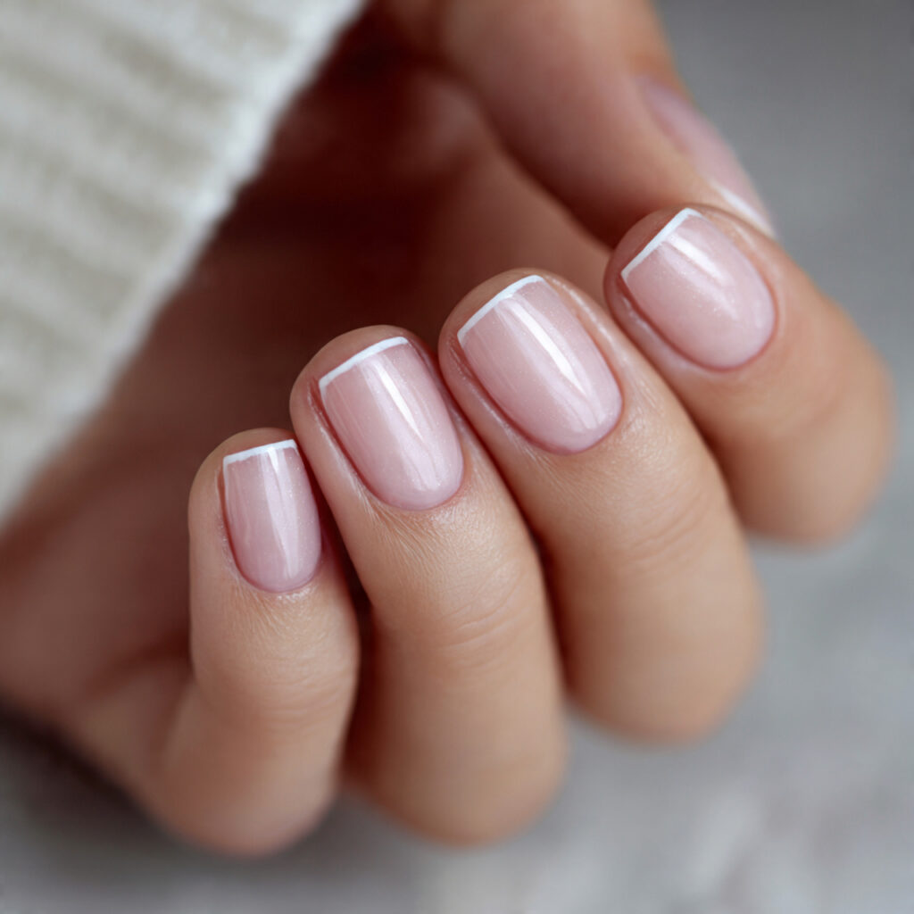 nails with a subtle french edge feel