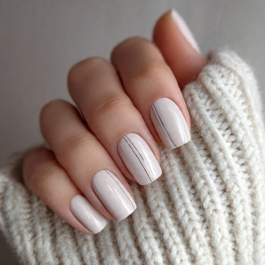 nails with a vertical thin line feel