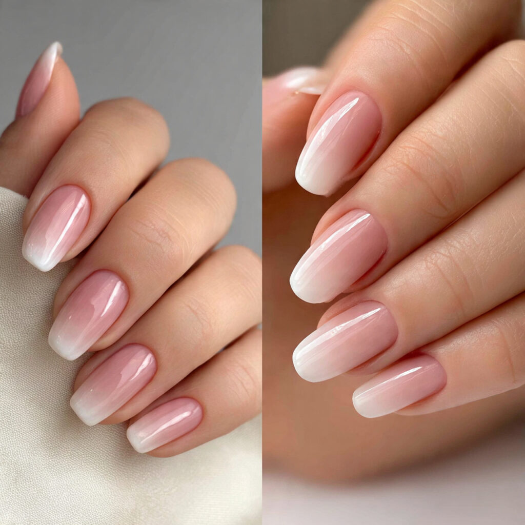 natural french fade winter valentine nails create