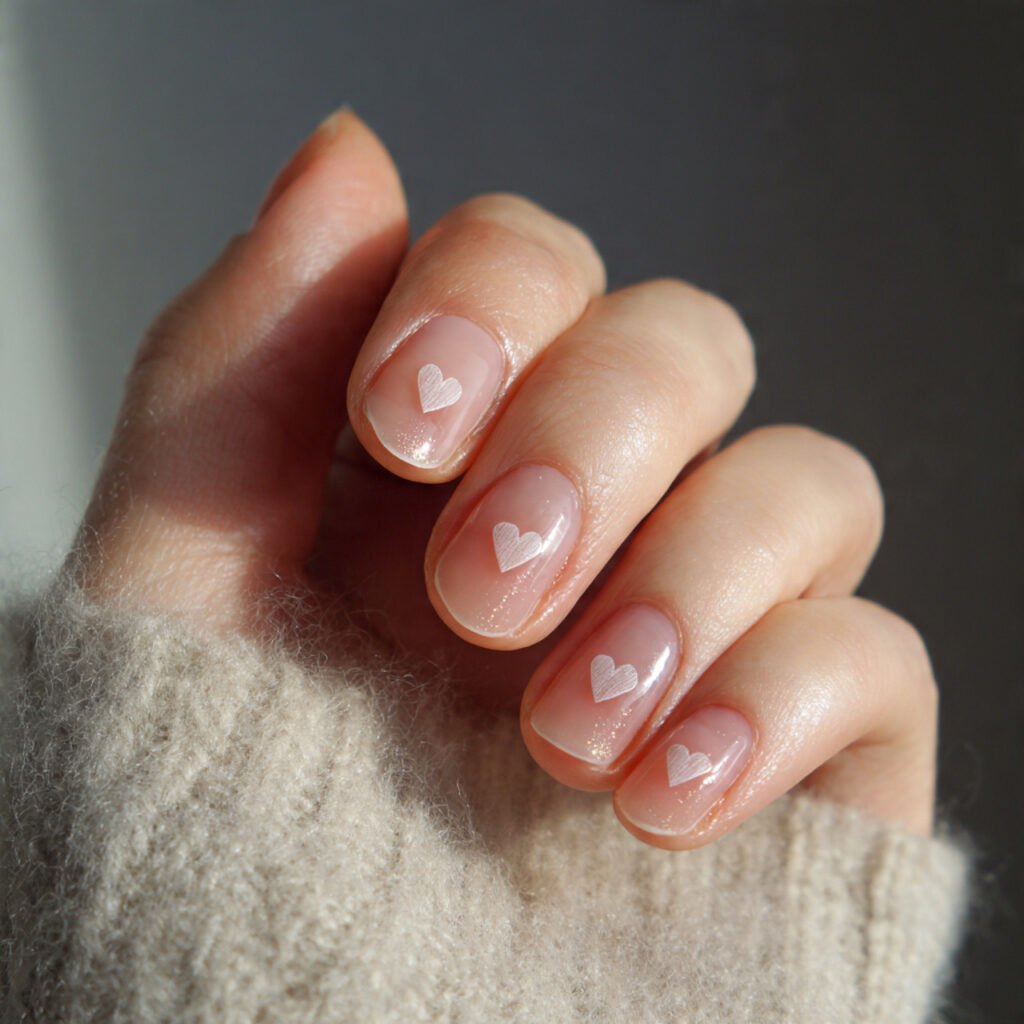 27 Heart Nail Designs for Romantic & Classy Nails 28 natural nails feel effortless and elegant a