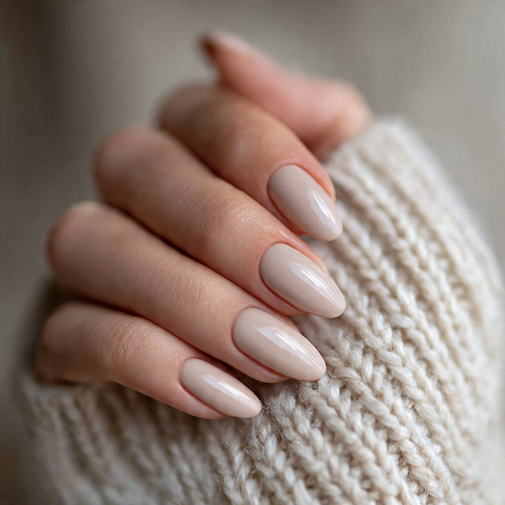 neutral beige nails feel warm and understated