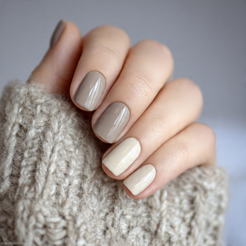 neutral layered beige january nails create depth
