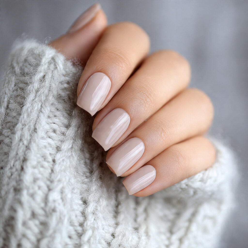 27 Work Friendly January Nails That Look Clean & Elegant 28 neutral nails with a soft gloss finish 1