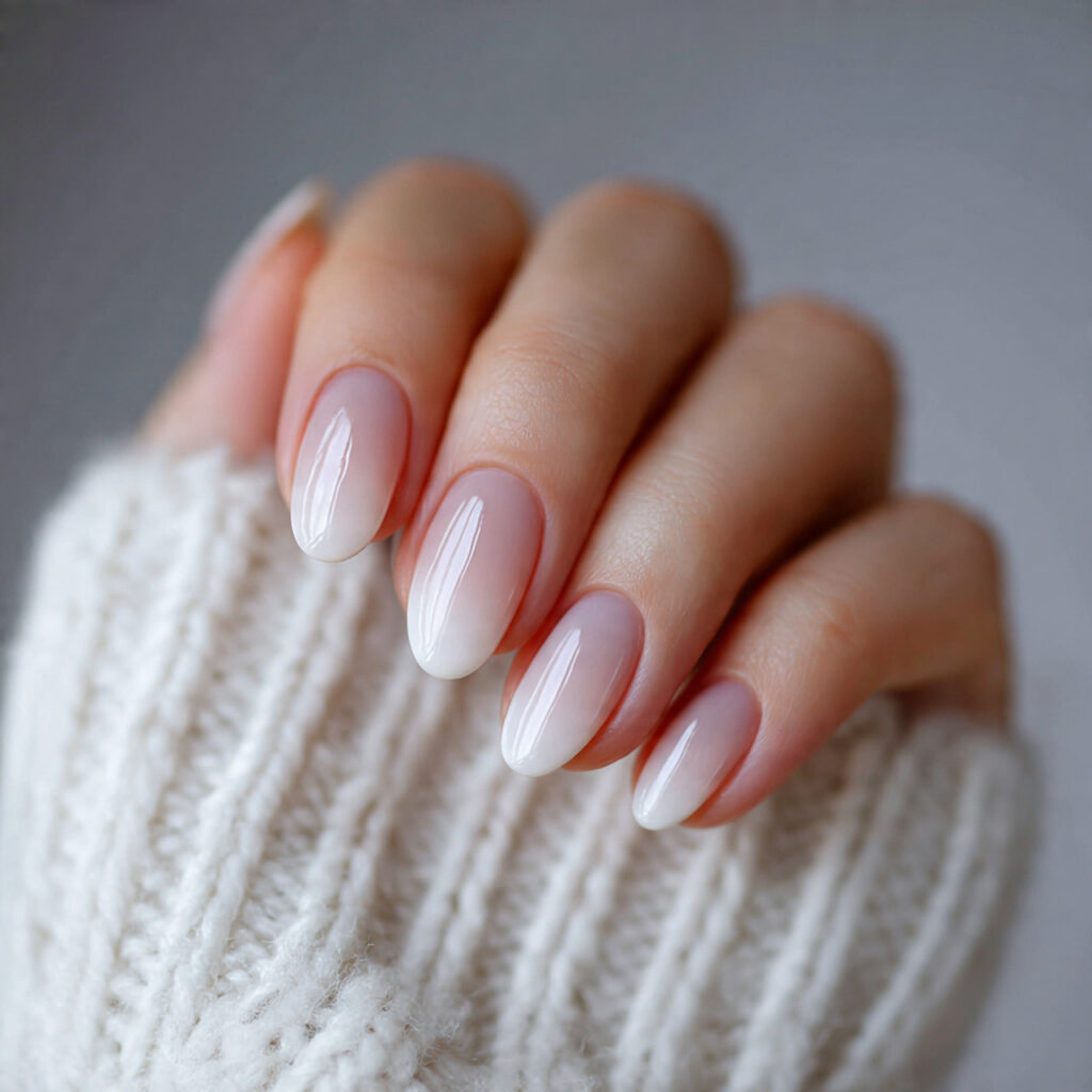 neutral ombre nails are a standout in