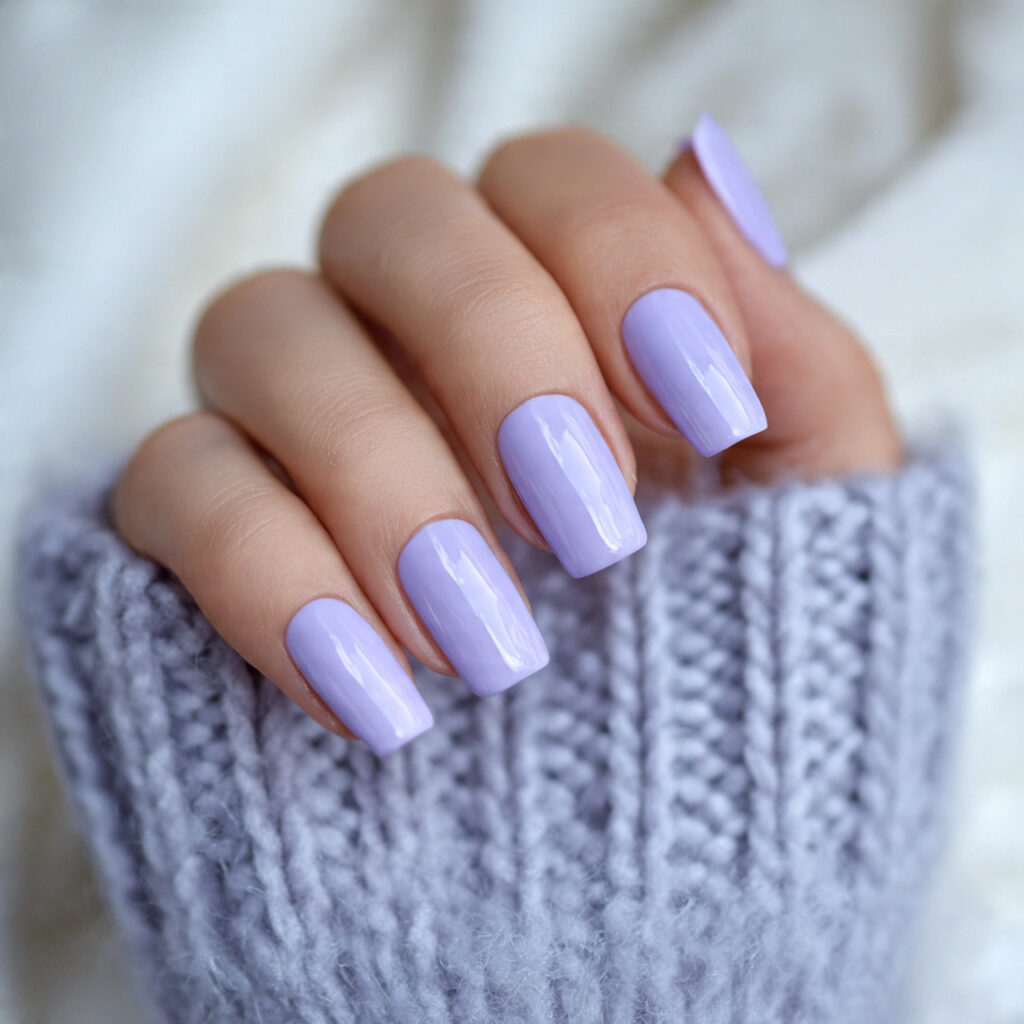 pale lavender minimal nails