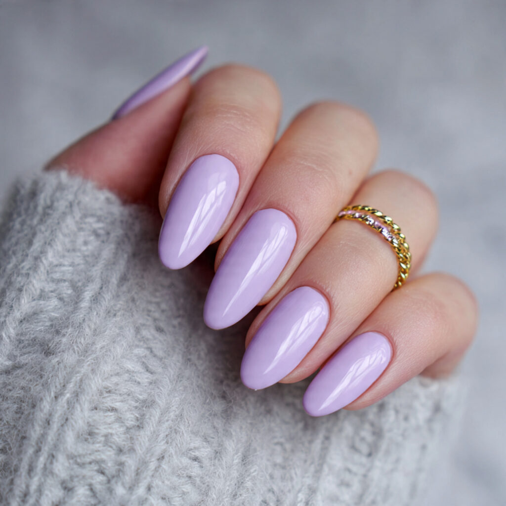 pale lavender nails for a calm january