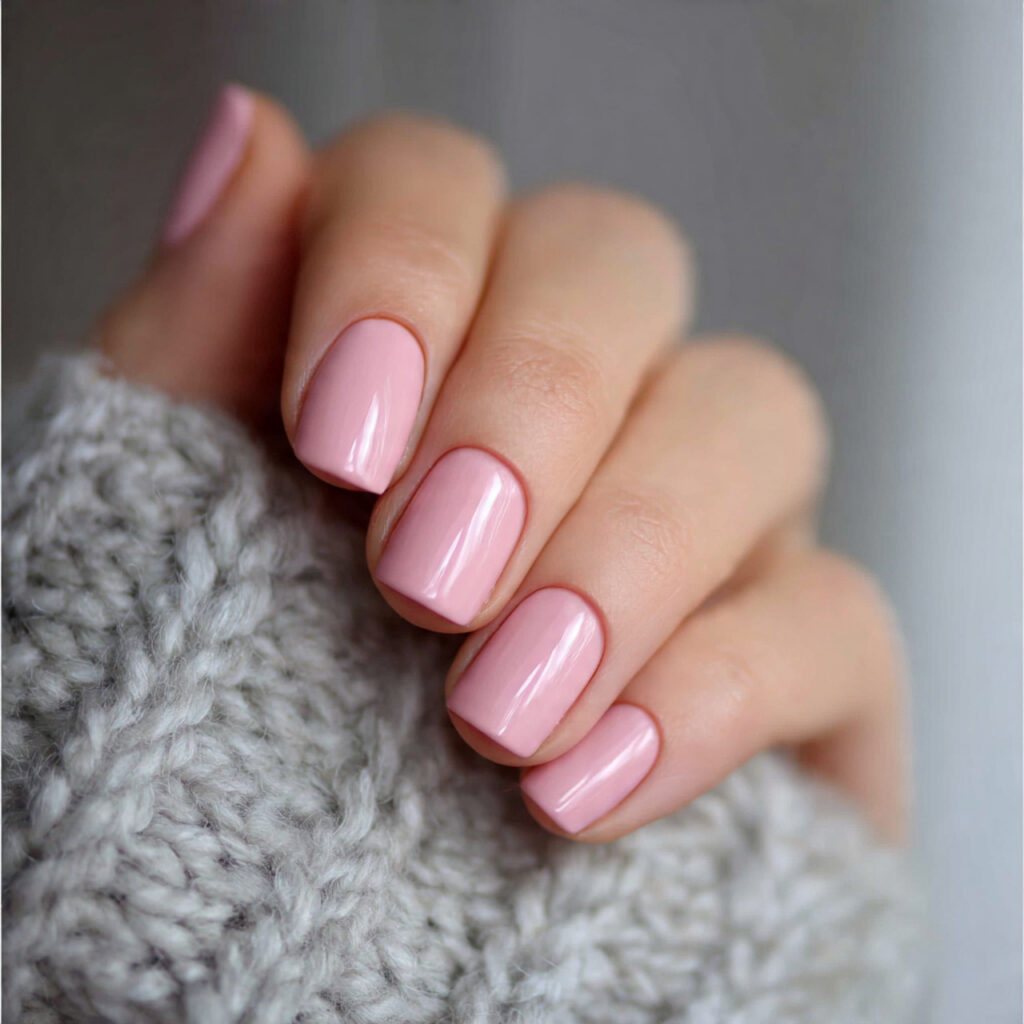 27 Work Friendly January Nails That Look Clean & Elegant 4 pale pink nails reflect a fresh and