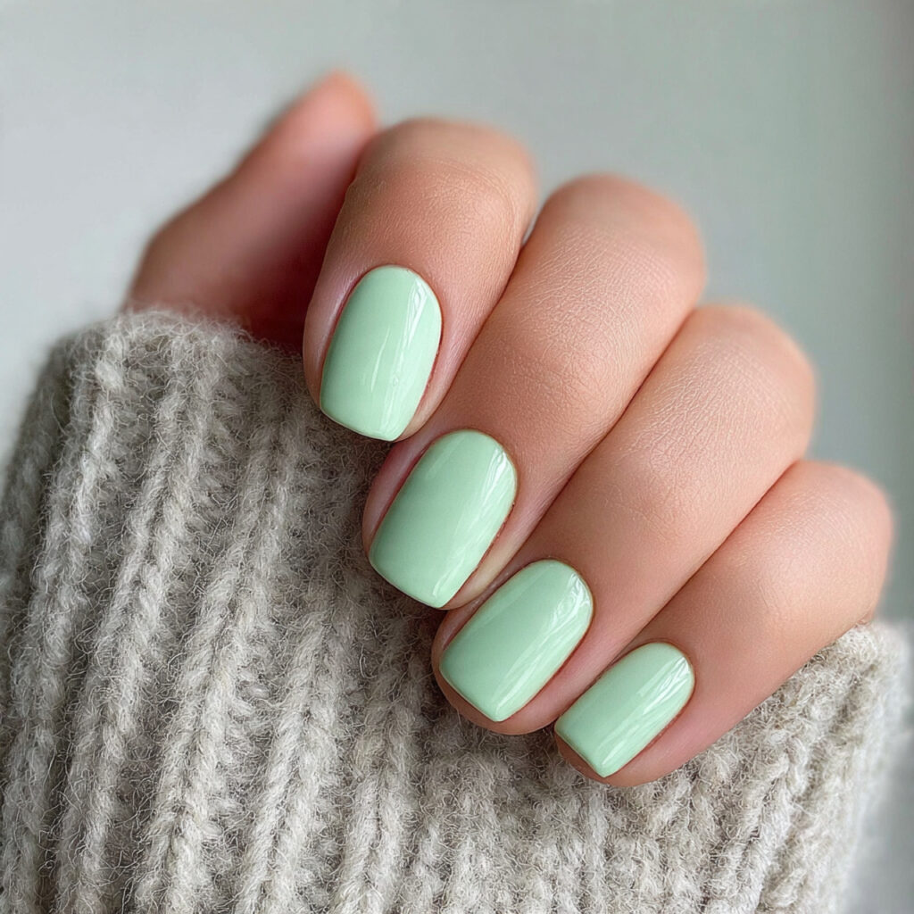 28 Pastel Valentine Nails Perfect for Soft Romantic Styles 18 pastel green valentine nails feel fresh and
