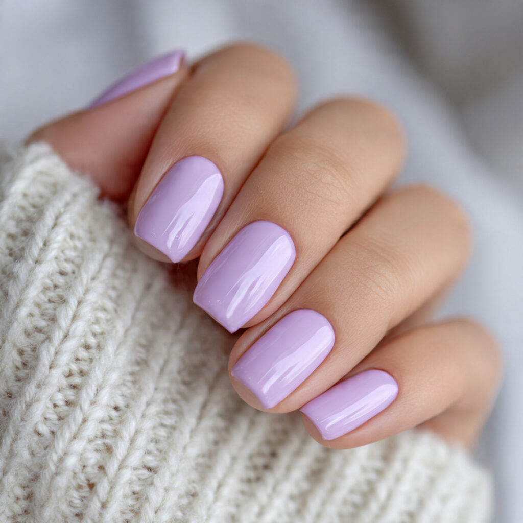 28 Pastel Valentine Nails Perfect for Soft Romantic Styles 3 pastel lavender nails bring a calm and