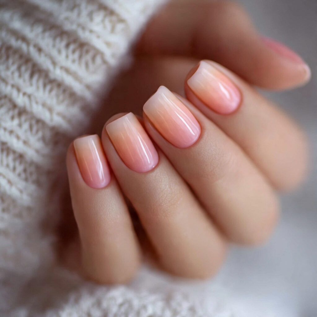 28 Pastel Valentine Nails Perfect for Soft Romantic Styles 16 pastel peach ombre nails create a warm