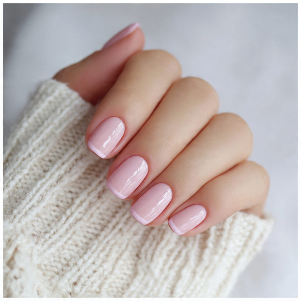pastel pink french tips reinvent the classic