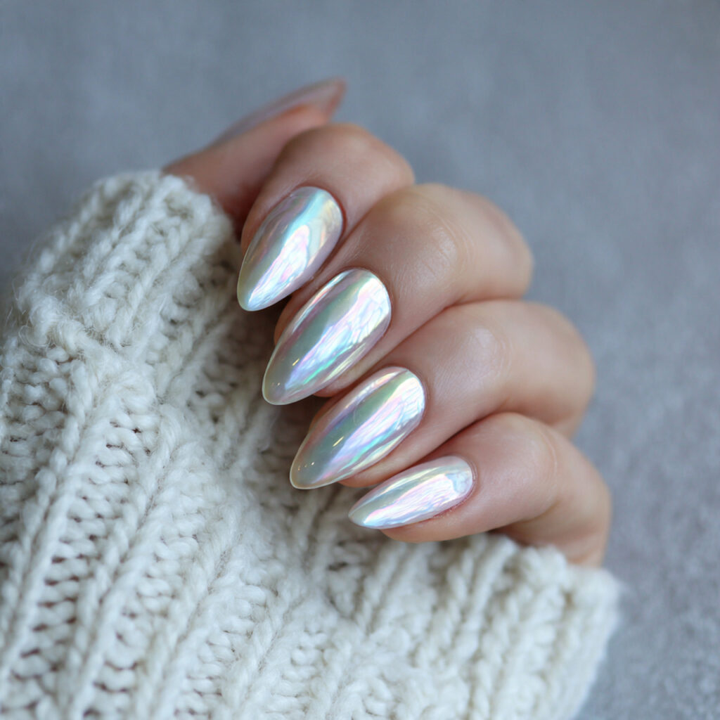 pearl chrome finish nails