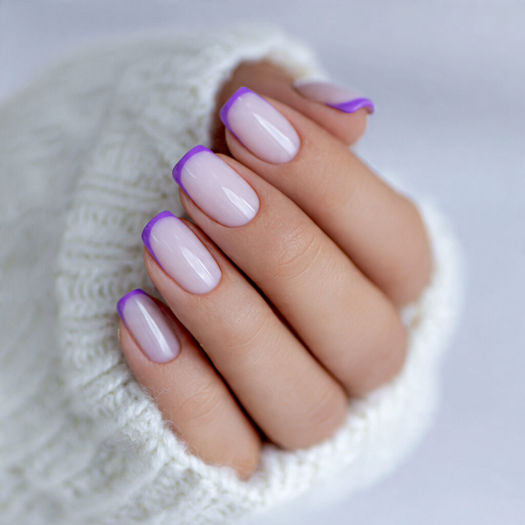 purple french tips give a modern update
