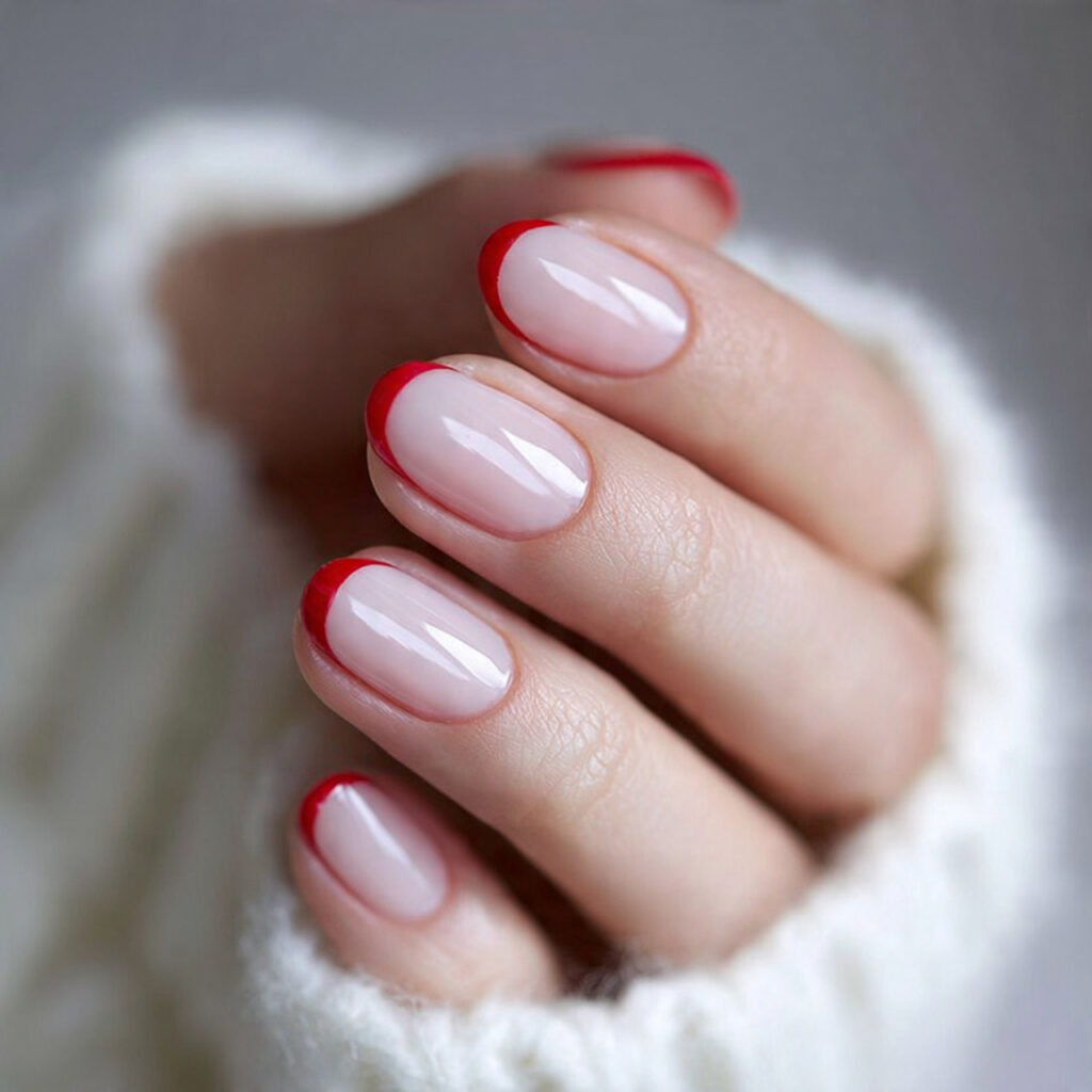 red french tips give a fresh update