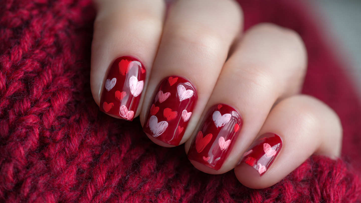 26 Red Valentine Nails Perfect for Short & Classy Designs 1 Red Valentine Nails