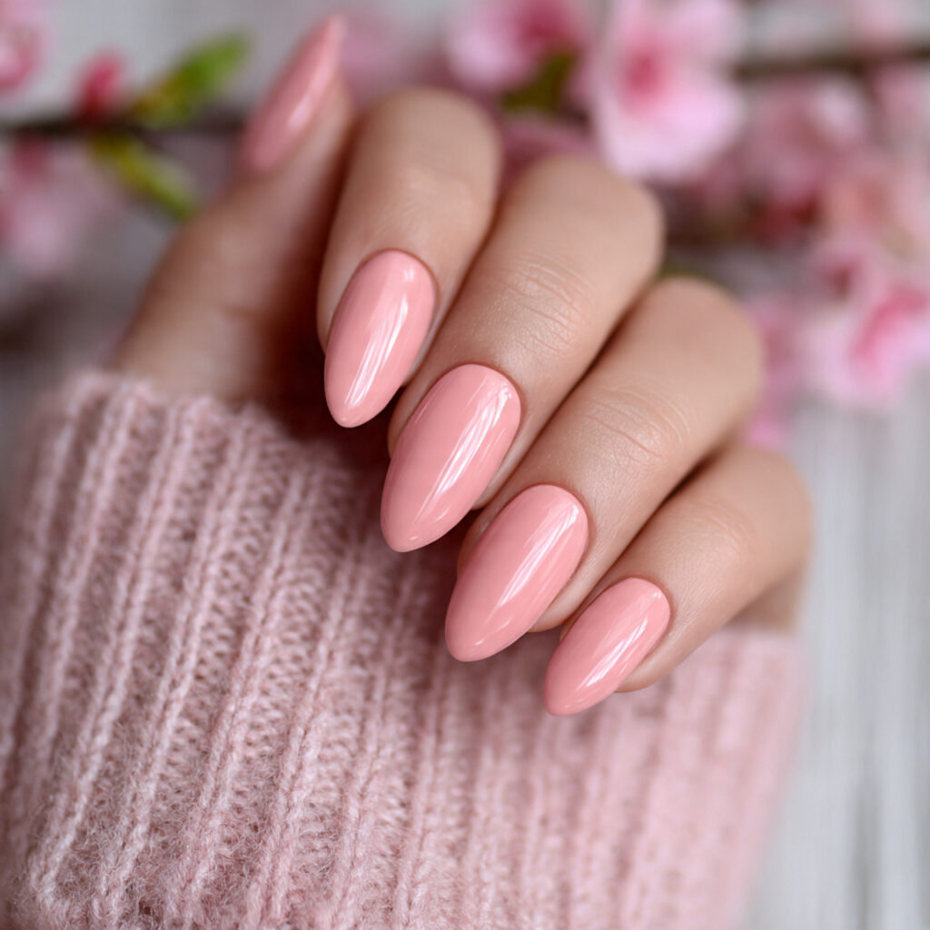 romantic valentine nails almond simple through delicate
