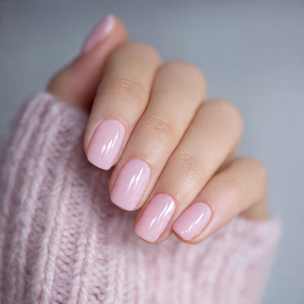 rose quartz nails embodying contemporary sophistication while