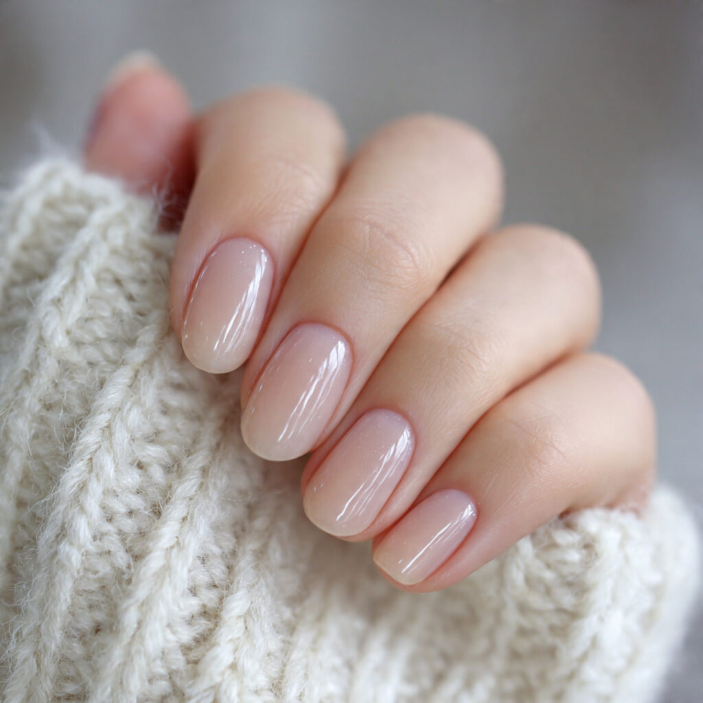 sheer cozy february nails focus on warmth