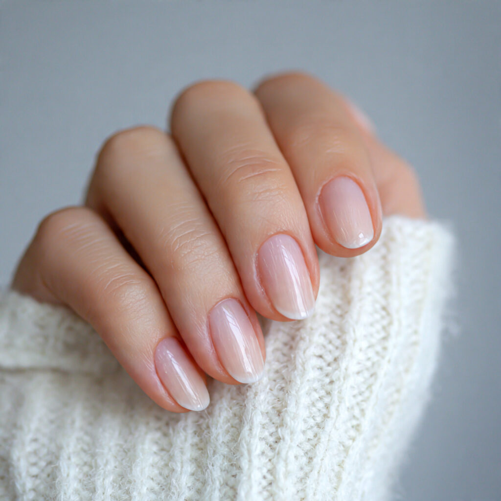 sheer nails that highlight healthy nail beds