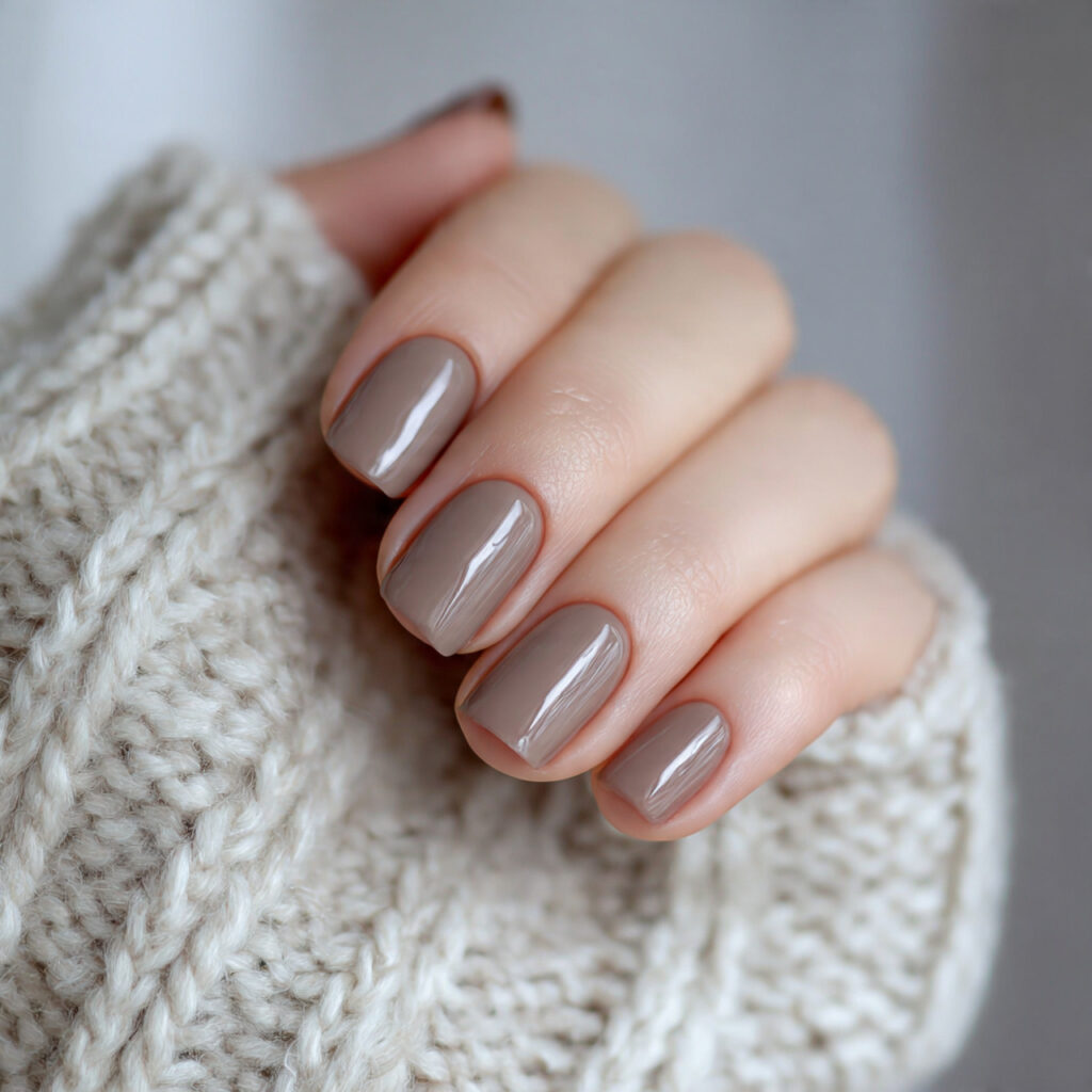 27 Cozy January Nails Perfect for Short & Classy Designs 10 short cozy january nails in soft mocha