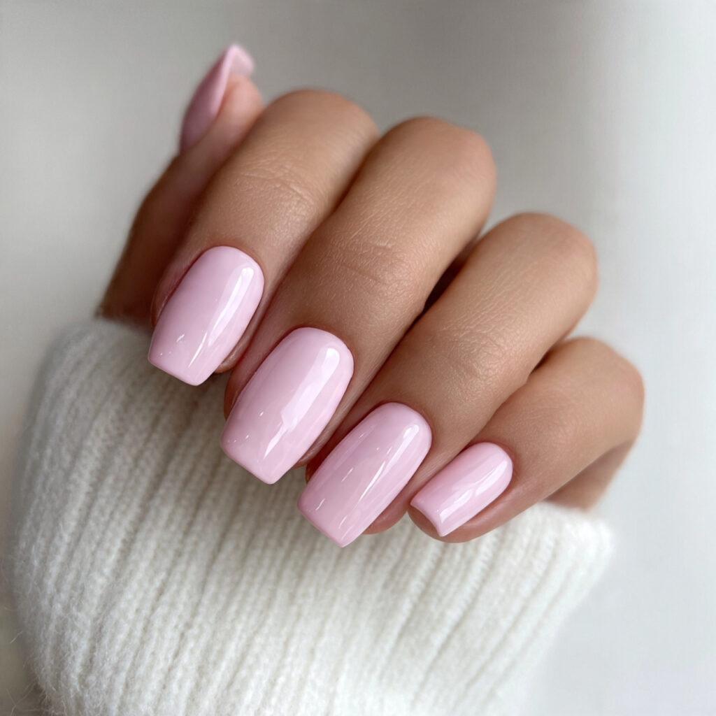 short glossy coffin nails combine comfort with