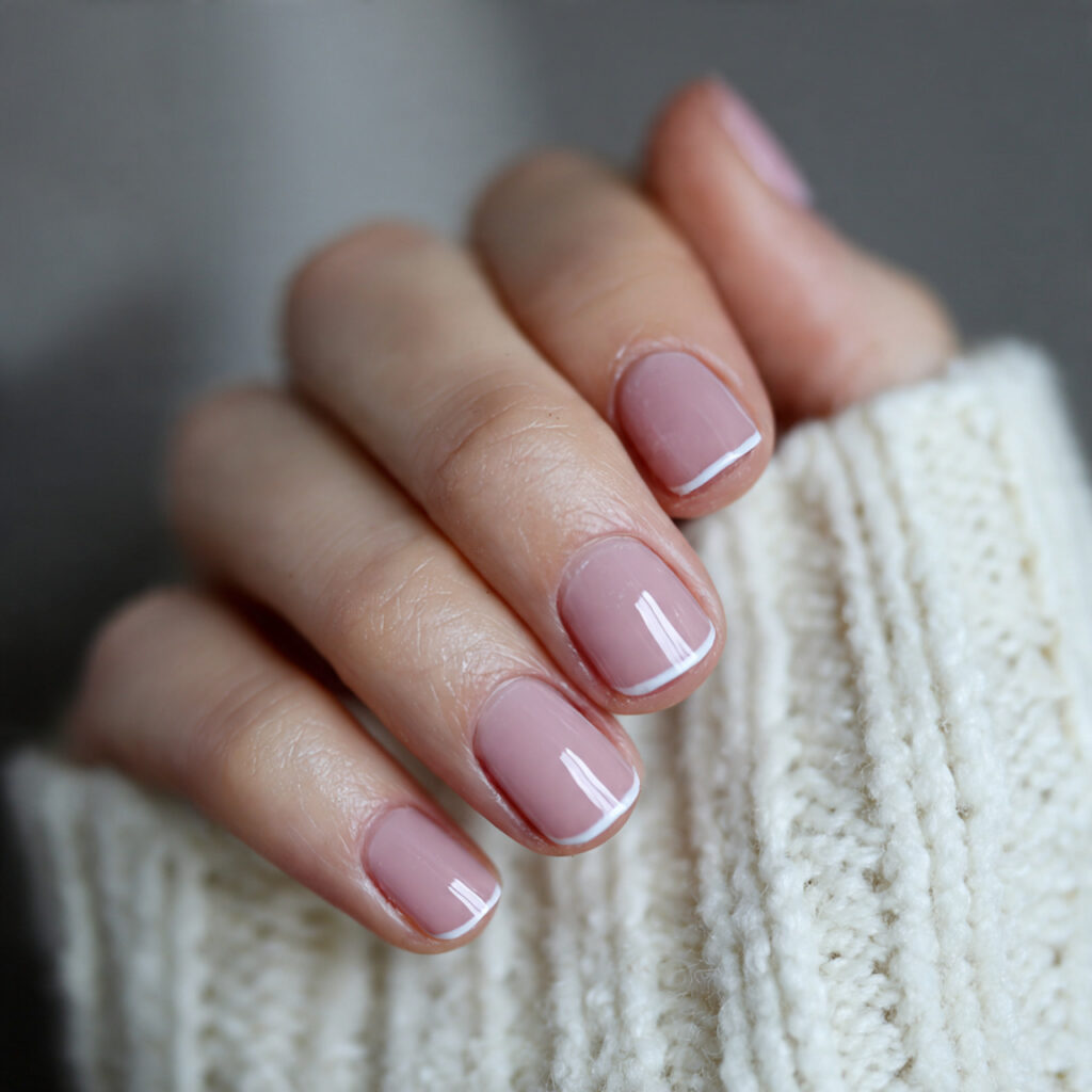 27 Cozy January Nails Perfect for Short & Classy Designs 12 short january nails with minimal white line