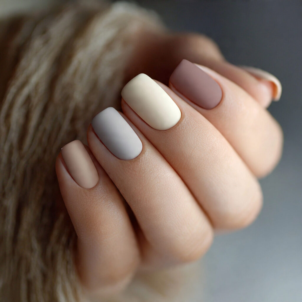 short matte clean nails