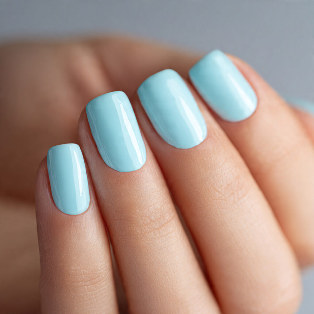 short nails with a clean edge finish