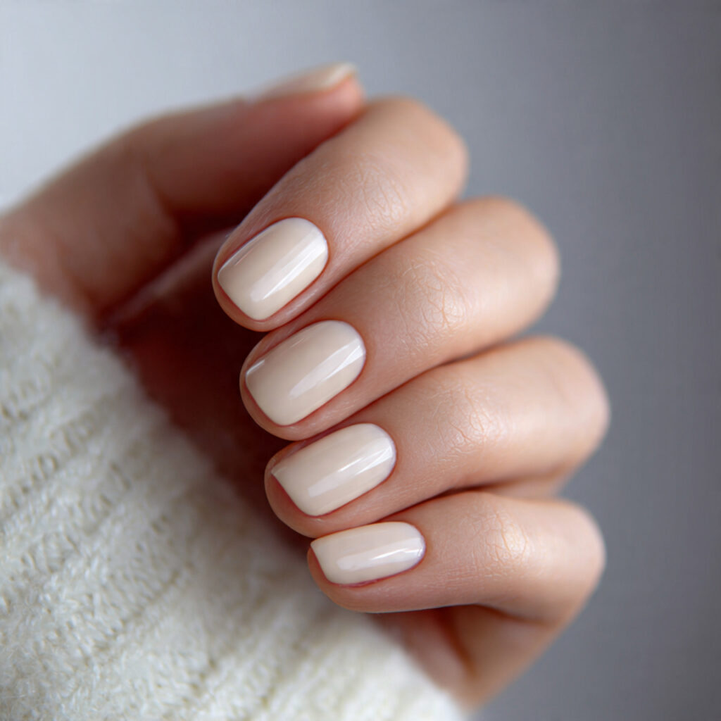 short nails with a clean minimal finish