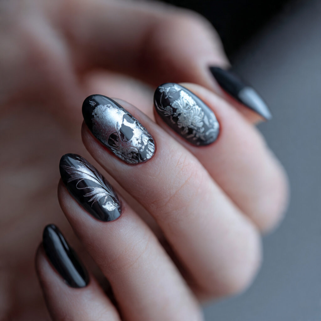 short nails with fine detail