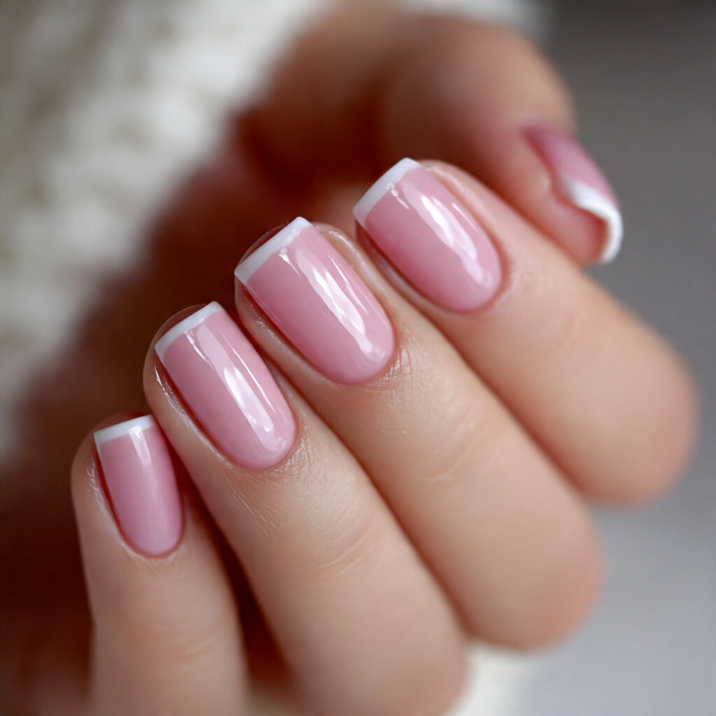 short square nails with soft edges
