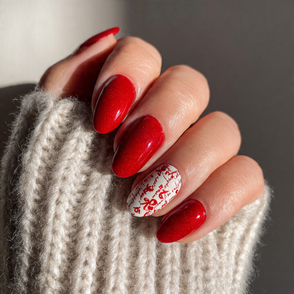 26 Red Valentine Nails Perfect for Short & Classy Designs 25 simple red nails with love letter accents