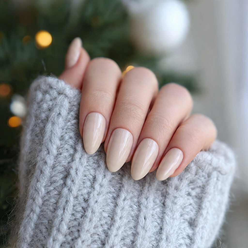 27 Cozy January Nails Perfect for Short & Classy Designs 19 soft almond beige nails for a cozy