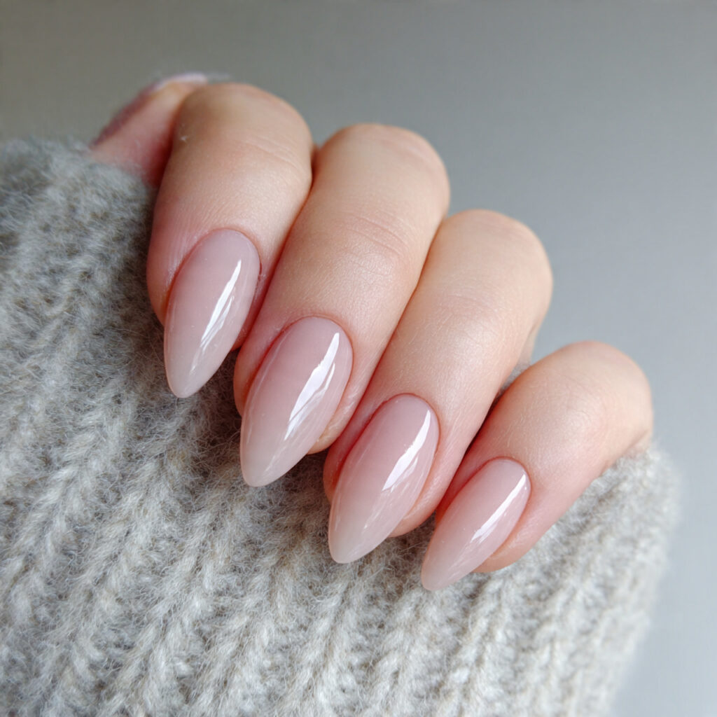 28 Natural Nail Trends 2026 Perfect for Everyday Wear 13 soft almond natural nails grow out smoothly
