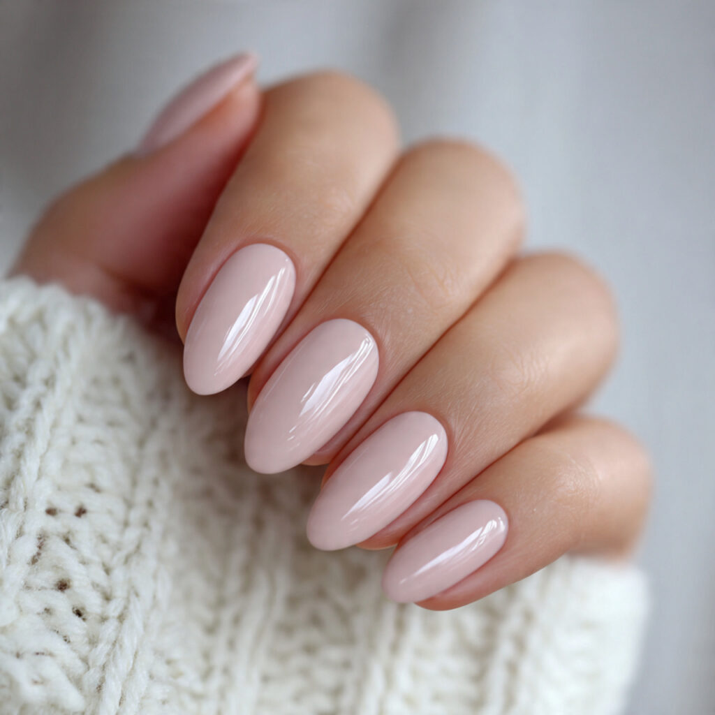 soft almond short nails
