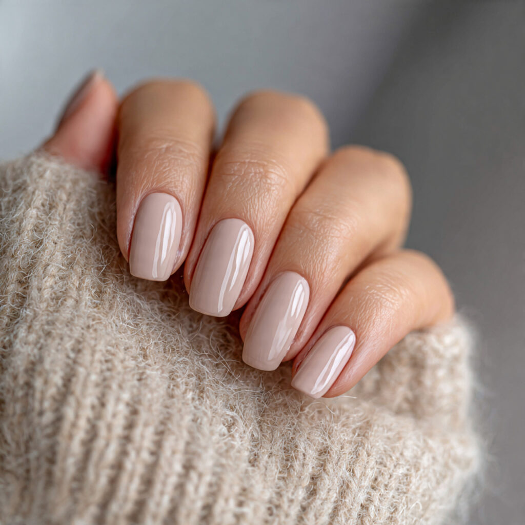 soft beige valentine nails create a warm