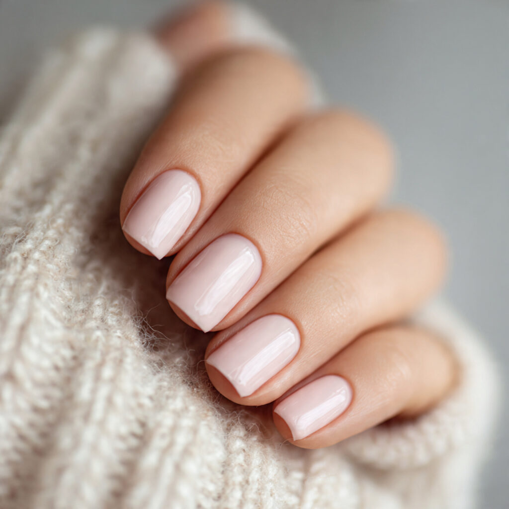 soft blush beige nails blend romance and