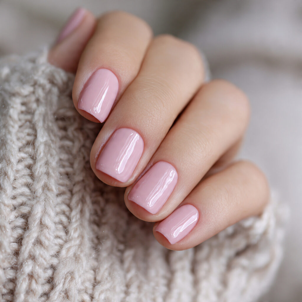 soft blush cozy february nails add gentle