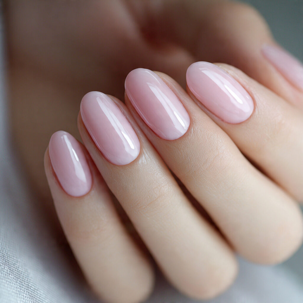 soft gloss layered milky white january nails