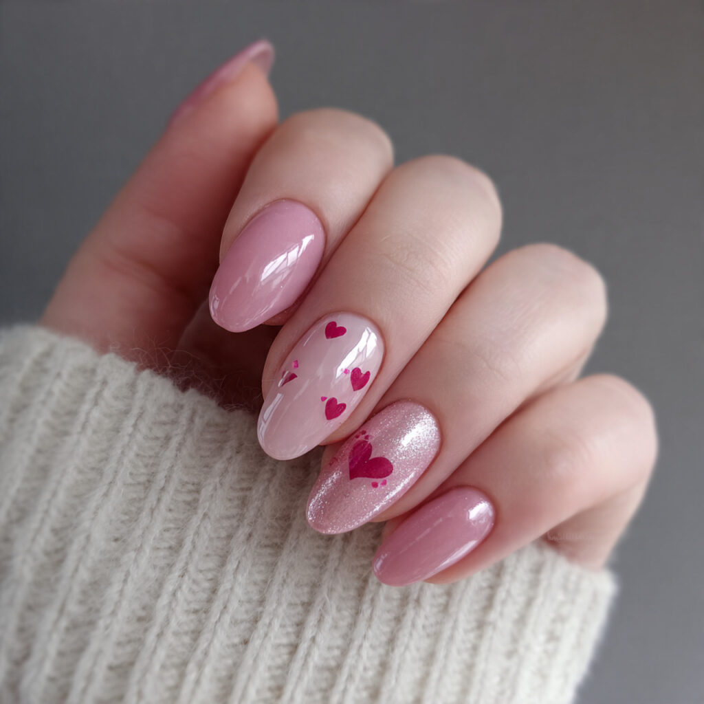 29 Dainty Valentine Nail Designs for a Soft Romantic Look 13 soft gloss valentine nails focus on shine