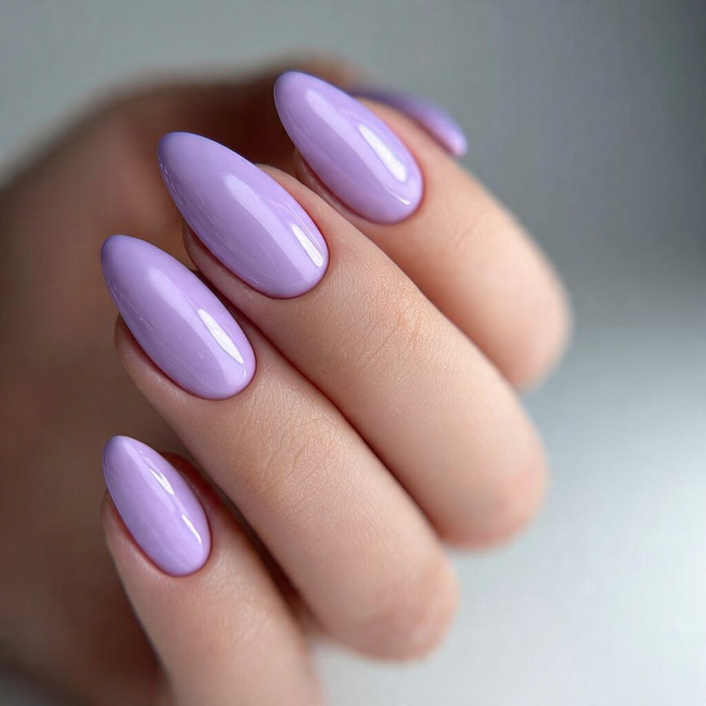 soft lavender nails are trending in 2026