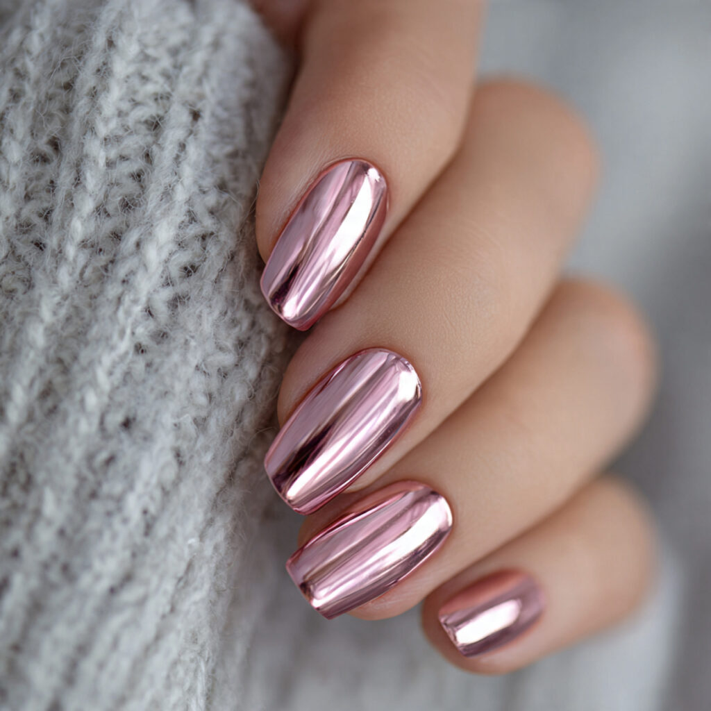 soft metallic wash nails look expensive because