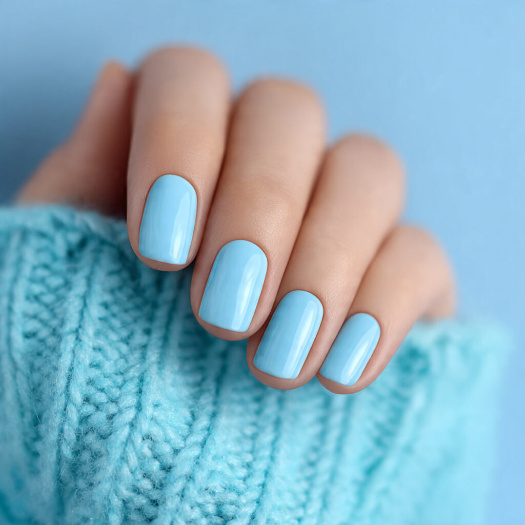 soft mist blue adds a cool refreshing