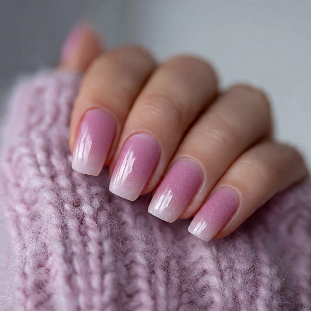 soft ombre blend nails