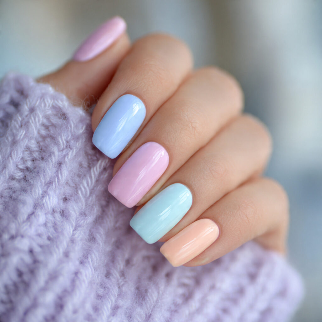 soft pastel nails add color while keeping