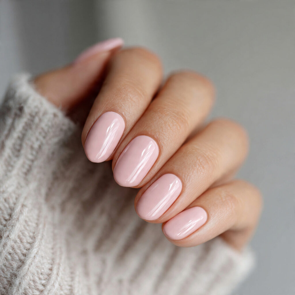 soft rounded short nails