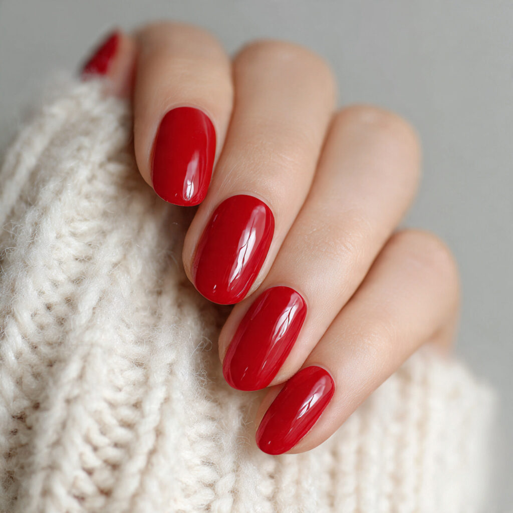26 Red Valentine Nails Perfect for Short & Classy Designs 22 soft scarlet red nails with simple glossy