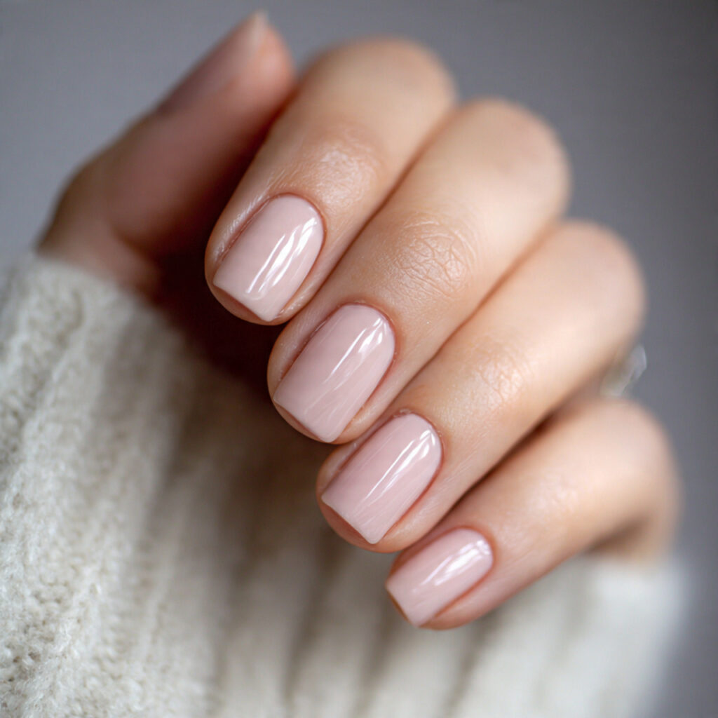 soft square clean girl nails