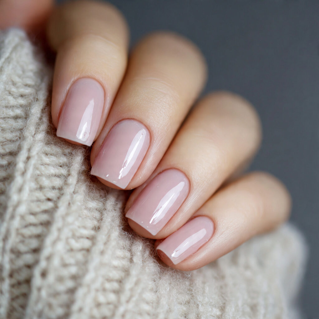 soft square shaped nails look expensive because
