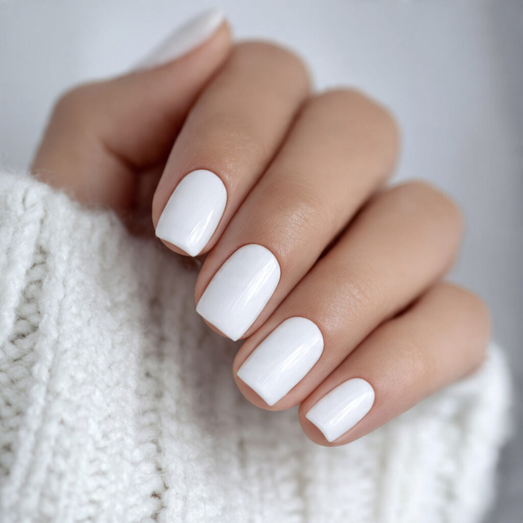 soft white clean nails provide a fresh